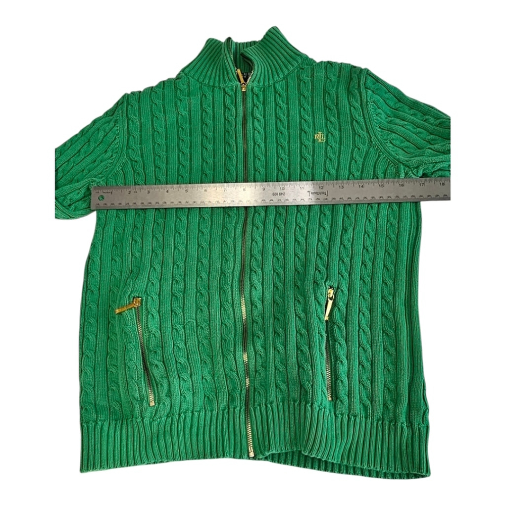 LAURAN BY RALPH LAUREN Y2K ZIPPER SWEATER. WOMWNS SZ LG. GENTLY USED. - Picture 6 of 7